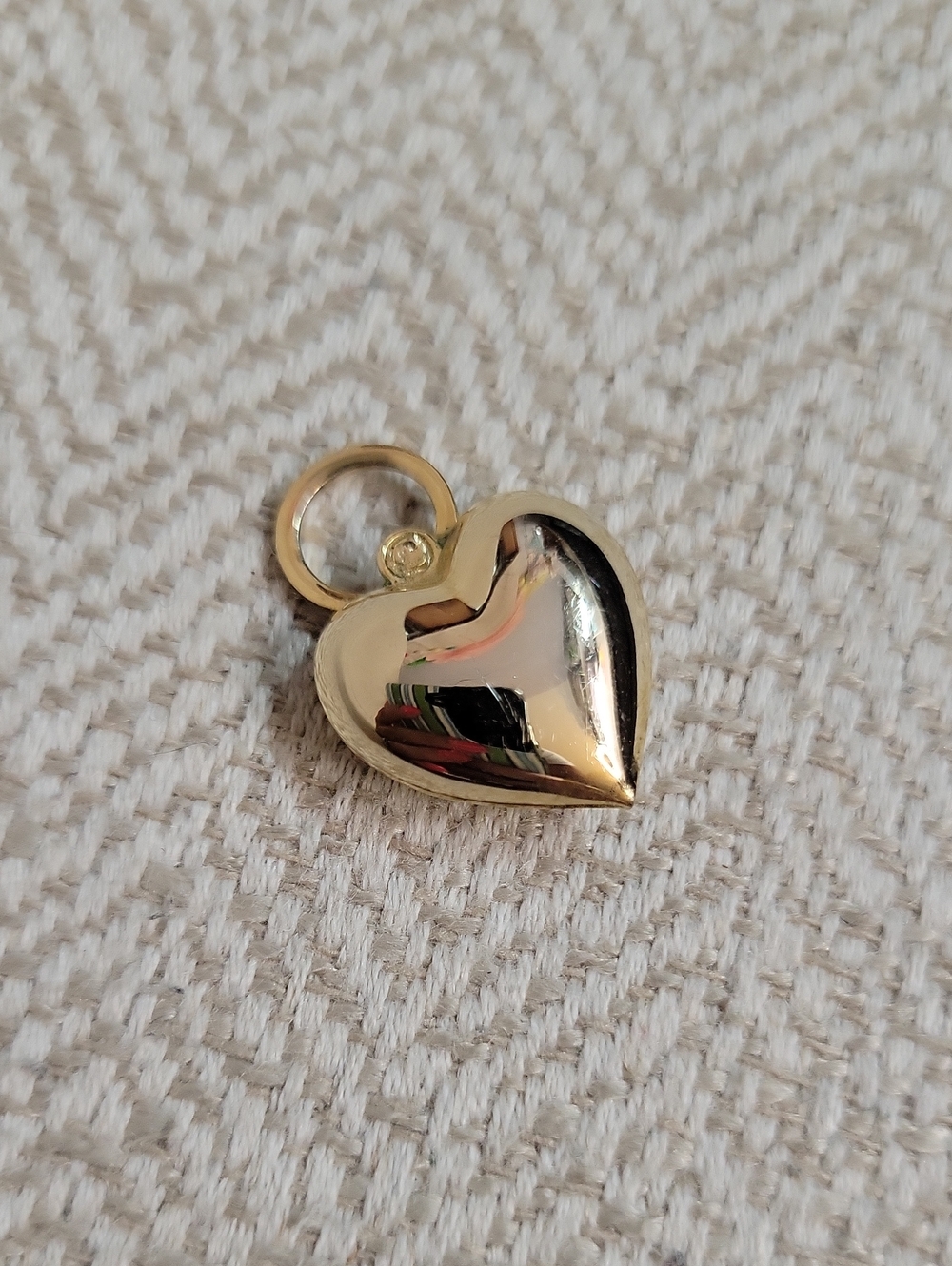 Ana Luisa 14K Gold Plated Puffy Heart Charm Pendant